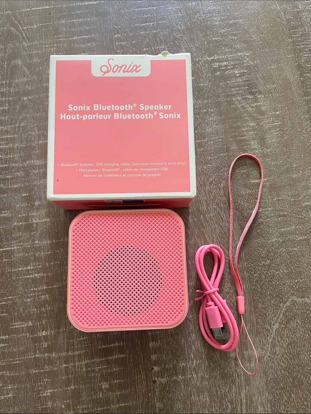 Sonix Pink Portable Bluetooth Speaker - Compact Wireless Audio